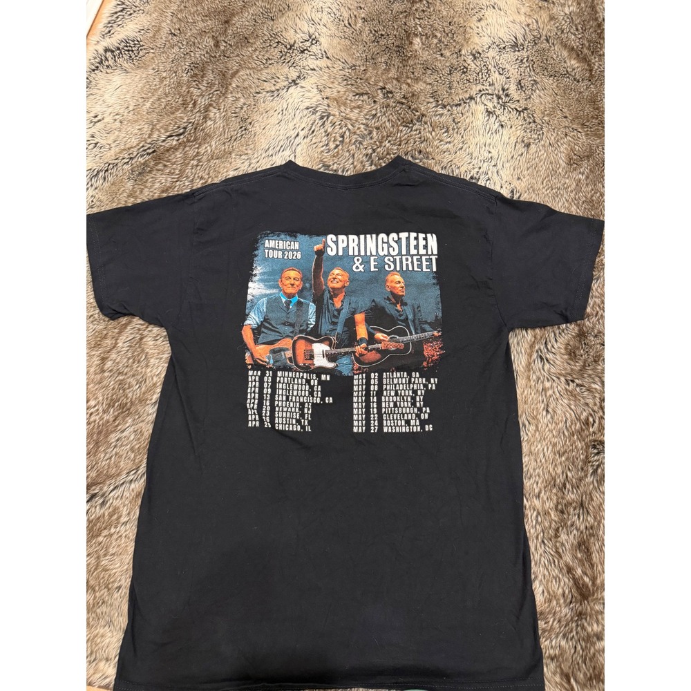 Bruce Springsteen E Street Band American Tour 2026 Black T-Shirt Mens Large